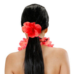 Květina do vlasů červená